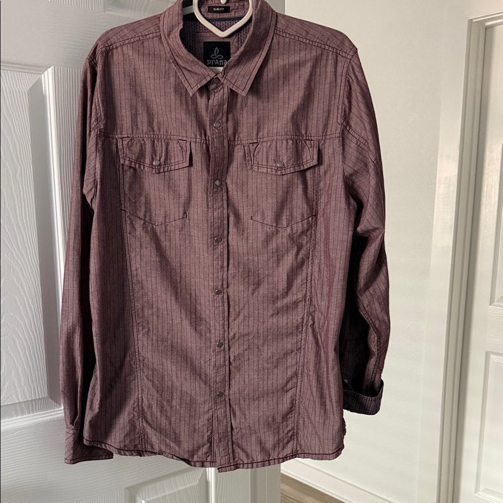 Prana Men's Burgundy Shirt